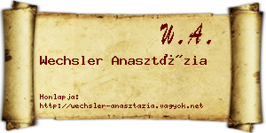 Wechsler Anasztázia névjegykártya